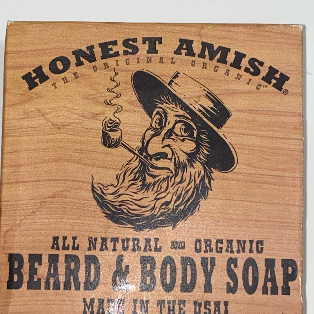 Honest Amish beard and body soap. Two bars , two fragrances . 100% organic